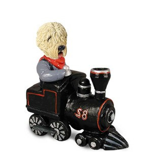 Soft Coated Wheaten Terrier Train Doogie Collectible Dog Figurine