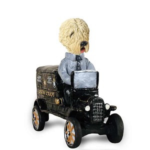 Soft Coated Wheaten Terrier Paddy Wagon Doogie Collectible Dog Figurine