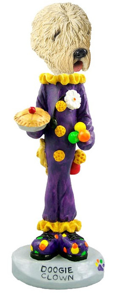 Soft Coated Wheaten Terrier Clown Doogie Collectible Dog Figurine