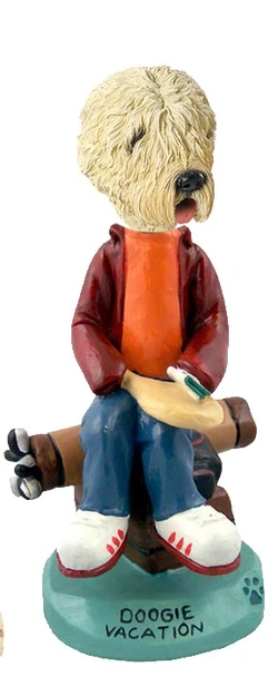 Soft Coated Wheaten Terrier Vacation Doogie Collectible Dog Figurine