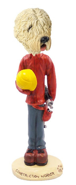 Soft Coated Wheaten Terrier Construction Worker Doogie Collectible Dog Figurine