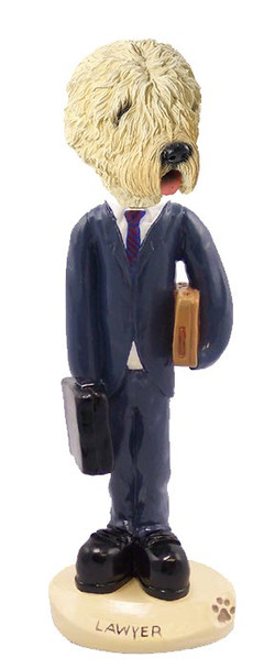 Soft Coated Wheaten Terrier Lawyer Doogie Collectible Dog Figurine