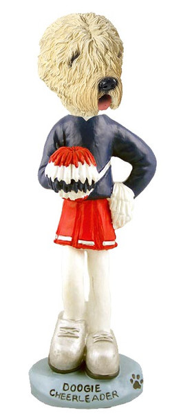 Soft Coated Wheaten Terrier Cheerleader Doogie Collectible Dog Figurine