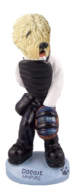 Soft Coated Wheaten Terrier Umpire Doogie Collectible Dog Figurine