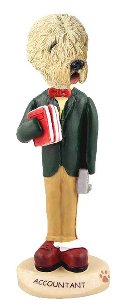 Soft Coated Wheaten Terrier Accountant Doogie Collectible Dog Figurine