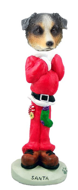 Blue Australian Shepherd Santa Doogie Collectible Dog Figurine