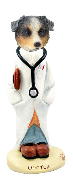 Blue Australian Shepherd Doctor Doogie Collectible Dog Figurine