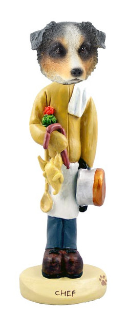 Blue Australian Shepherd Chef Doogie Collectible Dog Figurine