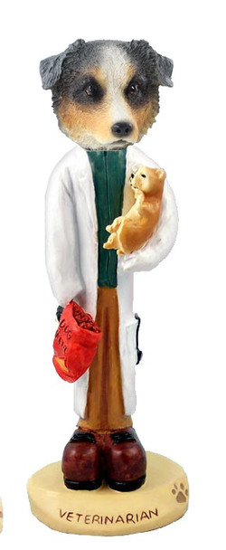 Blue Australian Shepherd Veterinarian Doogie Collectible Dog Figurine