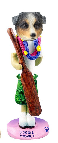 Blue Australian Shepherd Hawaii Doogie Collectible Dog Figurine