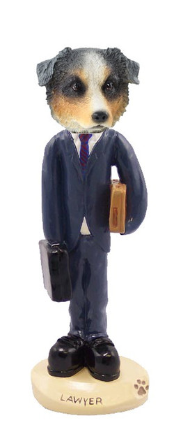 Blue Australian Shepherd Lawyer Doogie Collectible Dog Figurine