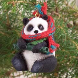 Original Panda Christmas Tree Ornament – Hand-Painted – Conversation Concepts