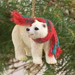 Polar Bear Christmas Tree Ornament – Hand-Painted – Conversation Concepts