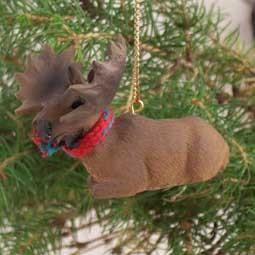 Original Bull Moose Christmas Tree Ornament – Hand-Painted