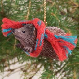 Original Hedgehog Christmas Tree Ornament – Hand-Painted