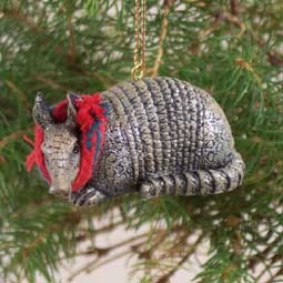 Original Armadillo Christmas Tree Ornament – Hand-Painted