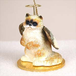 Ragdoll Cat Angel Hanging Ornament – Hand-Painted Stone Resin