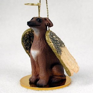 Italian Greyhound Dog Angel Hanging Ornament – Hand-Painted Resin