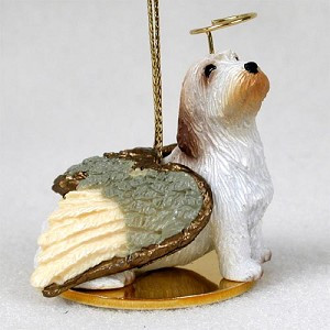 Petit Basset Griffon Vendéen Dog Angel Hanging Ornament – Hand-Painted Resin