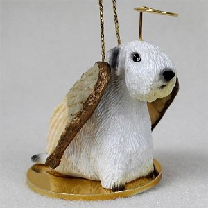 Sealyham Terrier Dog Angel Hanging Ornament – Hand-Painted Resin