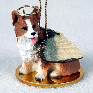 Pembroke Welsh Corgi Dog Angel Hanging Ornament – Hand-Painted Resin