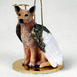 Red Australian Cattle Dog Angel Hanging Ornament – Hand-Painted Resin