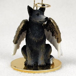 Blue Australian Cattle Dog Angel Hanging Ornament – Hand-Painted Resin