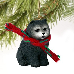 Blue Chow Dog Christmas Tree Ornament – Hand-Painted – Conversation Concepts