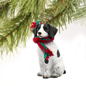 Liver & White Brittany Dog Christmas Ornament – Hand-Painted