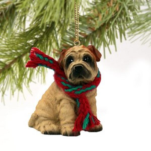 Cream Shar Pei Dog Christmas Tree Ornament – Hand-Painted