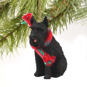 Black Giant Schnauzer Dog Christmas Ornament – Hand-Painted