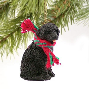 Portuguese Water Dog Hanging Ornament – Hand-Painted – Conversation Concepts