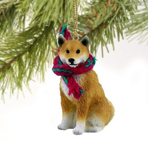 Shiba Inu Dog Christmas Tree Ornament – Hand-Painted – Conversation Concepts