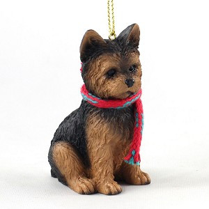 Large Puppy Cut Yorkshire Terrier Dog Christmas Ornament – Hand-Painted