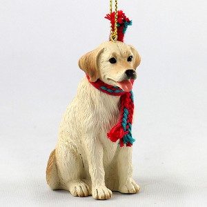 Yellow Labrador Retriever Dog Christmas Ornament – Hand-Painted