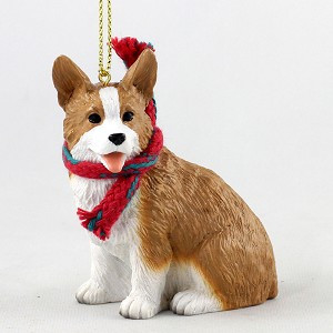 Large Pembroke Welsh Corgi Dog Christmas Ornament – Hand-Painted