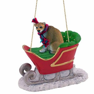 Cougar in Sleigh Christmas Tree Ornament – Conversation Concepts