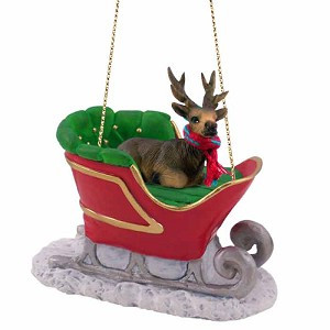 Bull Elk in Sleigh Christmas Tree Ornament – Conversation Concepts