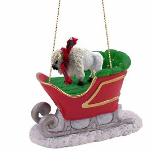 White Buffalo in Sleigh Christmas Tree Ornament – Conversation Concepts