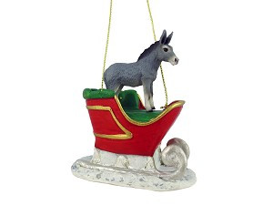 Donkey in Sleigh Christmas Tree Ornament – Conversation Concepts