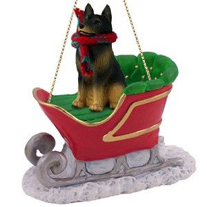 Belgian Tervuren Dog in Sleigh Christmas Tree Ornament – Conversation Concepts