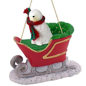 Komondor Dog in Sleigh Christmas Tree Ornament – Conversation Concepts