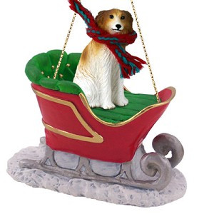 Borzoi Dog in Sleigh Christmas Tree Ornament – Conversation Concepts