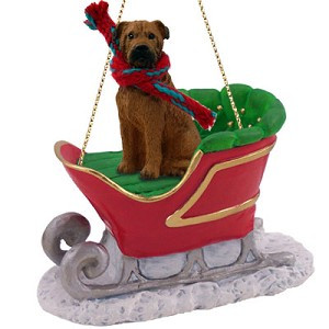 Bullmastiff Dog in Sleigh Christmas Tree Ornament – Conversation Concepts