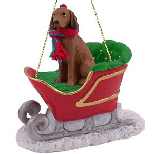 Vizsla Dog in Sleigh Christmas Tree Ornament – Conversation Concepts