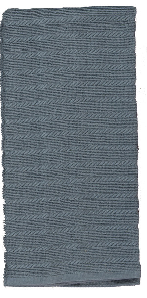 Graphite Gray Terry Kitchen Dish Towel  Textured Ribbed 100% Cotton  Kay Dee Designs