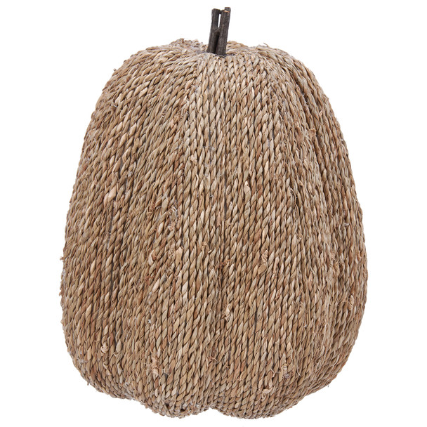 Decorative Woven Jute Pumpkin Figurine - 11.5 Inch - Fall & Harvest Collection from Primitives by Kathy