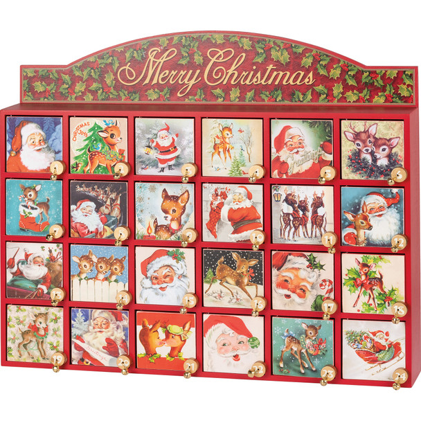 Vintage Art Christmas Countdown Box With Numbered Doors - 17.25 In x 14.25 In from Primitives by Kathy