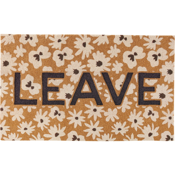 Decorative Entryway Area Rug Door Mat - Leave - Floral Design - 30x18 from Primitives by Kathy