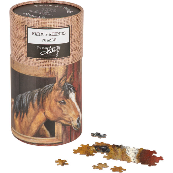 Jigsaw Puzzle - Farmhouse Buckskin Horse - 500 Pieces from Primitives by Kathy
